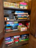 Cabinet Lot of Misc Vintage Games & More (Bedroom 1)