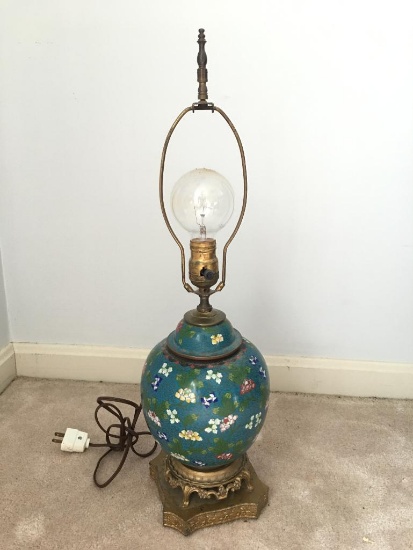 Vintage Cloisonne Lamp