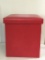 Red Footstool with Storage