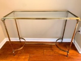 Glass and Metal Side/ Entryway Table