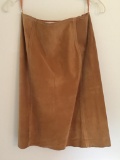 Chester Weinberg Camel Color Leather Skirt