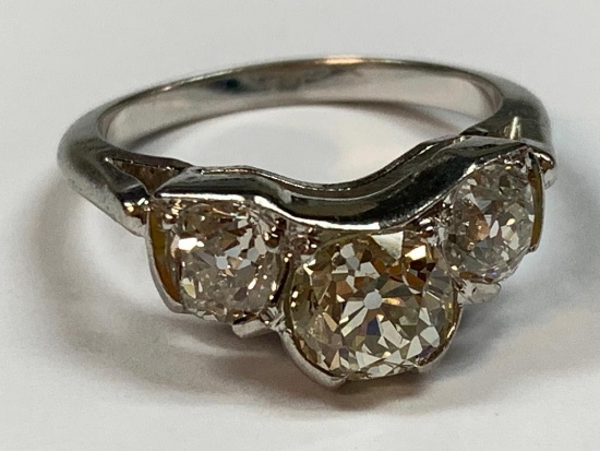 Platinum Diamond Ring Size 4.75