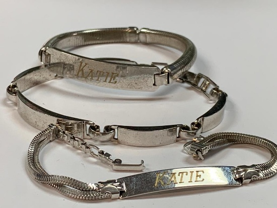 Group of 3 Sterling Silver Bracelets