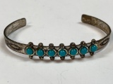 Child's Sterling & Turquoise Cuff Bracelet