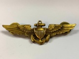 Sterling & 1/20 10k Naval Aviator Military Pin