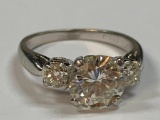 Platinum Diamond Ring Size 4.75