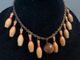 Novelty Bowling Necklace