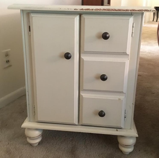 End Table w/Cabinet & CD Slide Outs by Riverside