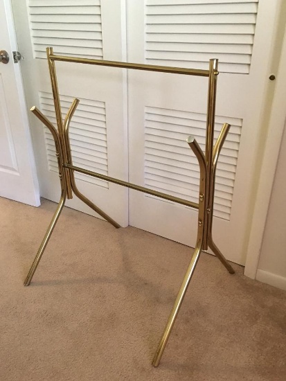 Gold Tone Metal Quilt Rack