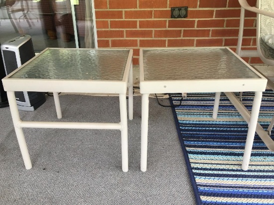 Pair of Outdoor Square Patio Tables