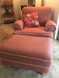 Oversized Plaid Chair w/Ottoman by Guild Craft