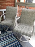 Pair of Swivel Patio Chairs w/Mesh Seats