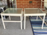 Pair of Outdoor Square Patio Tables