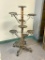 Wood & Metal Multi Tier Plant Stand