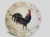 Large Wall Clock w/Rooster Detail