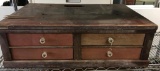 Antique 4 Drawer Wooden Box