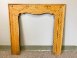 Antique Painted Ornate Cast Iron Fireplace Front
