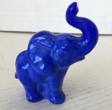 Blue Fenton Glass Elephant