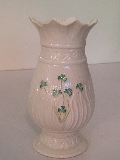 Hand Painted Belleek Porcelain Vase Made in Ireland