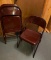 Group of 4 Metal Folding Chairs by Meco.
