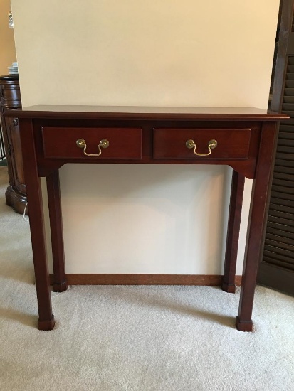 Two Drawer Side Entry Table