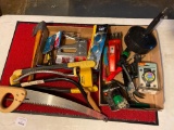 Misc Tool Lot Incl Hatchet, Sprinkler, Hand Saw and More