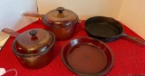 Group of Visionware Cookware and Cast Iron Skillet