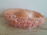 Vintage Ladies Peach Church Hat by Jack McConnell New York w/Box