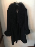 Ladies Full Length Wool Blend Dress Coat by Marvin Richards Dominican Republic Size 14