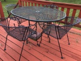 Wrought Iron Table and Chairs