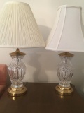 Gold and Glass Lamps
