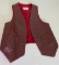 Leather Vest from General Leather New York, Some Stitch Damage Around Arm Area, Size 9-10