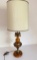 Wood and Metal, Eagle Lamp with Shade, Total Height as Pictured is 40