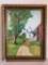 Vintage Framed Painting on Canvas