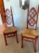 Pair of Vintage Cane Bottom Accent Chairs