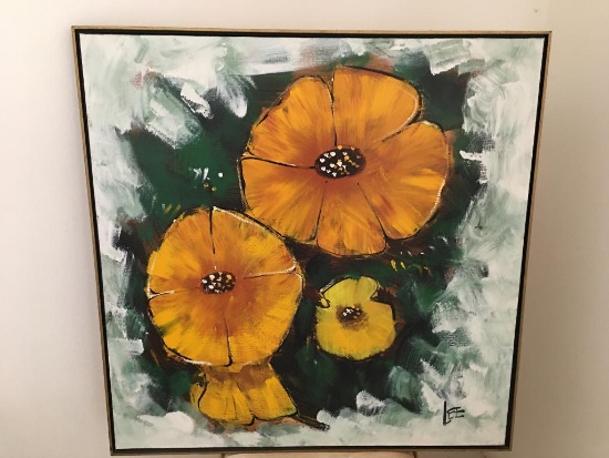 Floral Painting on Canvas