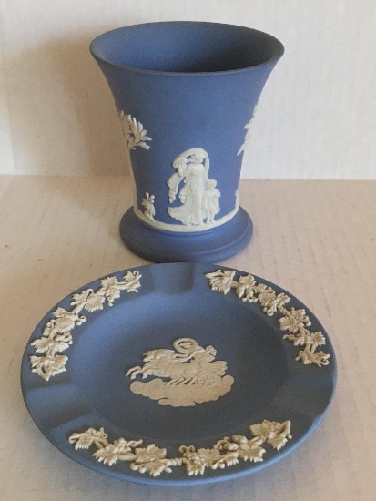 Wedgewood Vase and Saucer