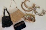 Small Beaded Purse and Decorative Collars as Pictured