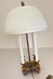 Decorative Four Bulb, Metal and Plastic Lamp, Total Height is 22