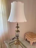 Brass and Glass Stiffel Lamp, 40