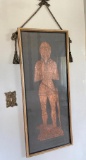 Framed Brass Rubbing of Anon. Man in Armour c. 1430, It is 17