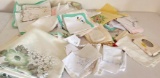 Group of Vintage Linen Items That Include Napkins, Table Cloths and More as Pictured