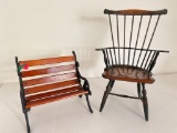 Doll Chair and Bench, Chair is 16