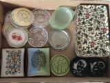 Group of Vintage Trinket Trays and Coasters