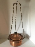 Vintage Hanging Copper Pot w/Lid