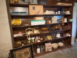 Six Shelf Lot Incl Pottery Crock, Vases, Vintage Telephones, Vintage Blender and More