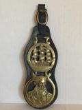 Leather and Brass Harness Ornament