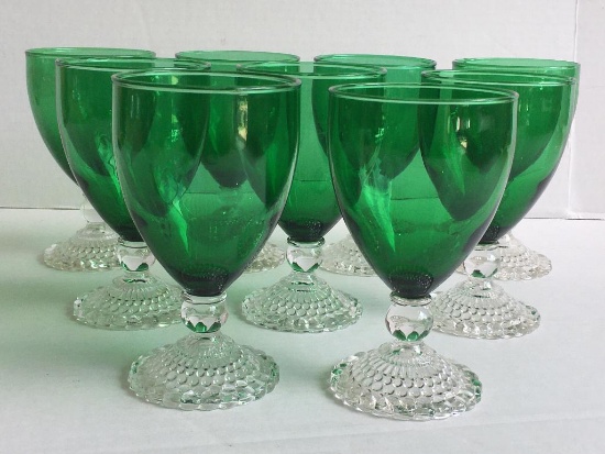 Vintage Emerald Green Glasses