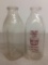 Pair of Vintage Milk Bottles