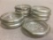 Group of Vintage Sterling Silver Rimmed Glass Coasters